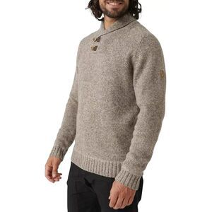 FJALLRAVEN M MENS Lada Sweater Wool Pullover Swedan Quarter Oversized top shawl